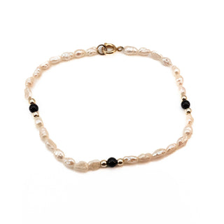 Vintage Cultured White Mini Baroque Freshwater Pearl Bracelet - 8 Inches