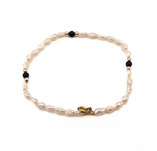 Vintage Cultured White Mini Baroque Freshwater Pearl Bracelet - 8 Inches