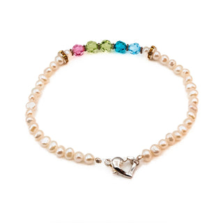 Cultured White Mini Baroque Freshwater Pearl Birthstone Bracelet 8.3 Inches