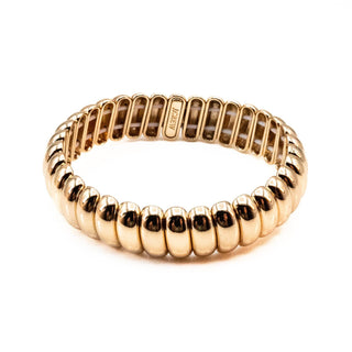 J. CREW Gold Tone Metal Beaded Stretch Bracelet - 7 Inches