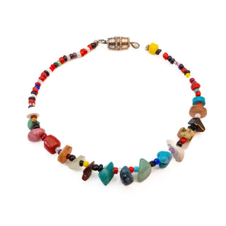 Colorful Beaded Gemstone Bracelet - 7.5 Inches