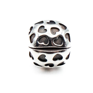 PANDORA Retired Showered With Love Sterling Silver Clip Charm With Hearts
