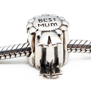 Best Mum Awards Ribbon Sterling Silver Charm