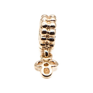 PANDORA Retired 14K Gold Trinity Dangle Charm With Genuine Diamond