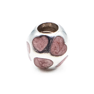 PANDORA Retired Love You Charm Bead With Light Pink Enamel