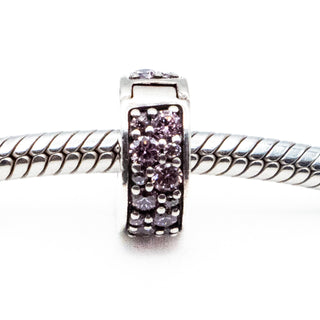 PANDORA Pink Shining Elegance Sterling Silver Clip Charm With Pink Zirconia And Silicone Core