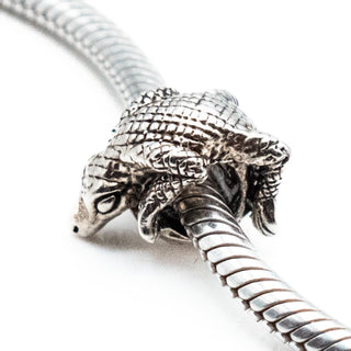 Alligator Sterling Silver Animal Charm Bead