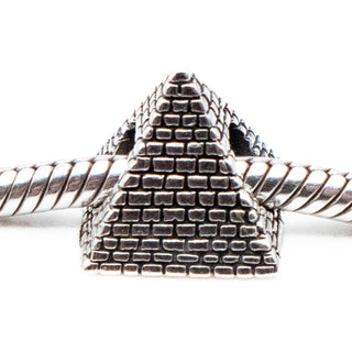 Egyptian Pyramid Sterling Silver Charm Bead