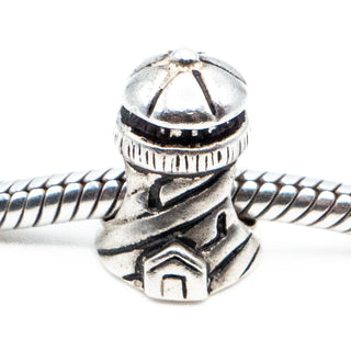 Lighthouse Sterling Silver Charm Bead