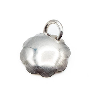 Initial Letter D Sterling Silver Floral Charm