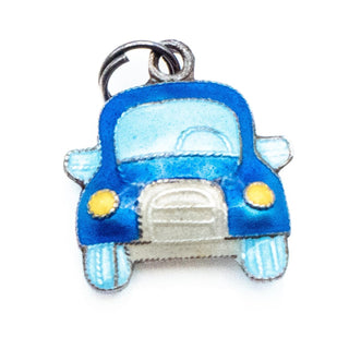 Blue Car Sterling Silver Dangle Charm