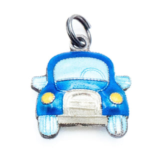Blue Car Sterling Silver Dangle Charm
