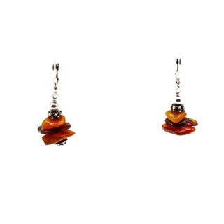 Baltic Amber Sterling Silver Toggle Bracelet With Matching Pendant And Earrings
