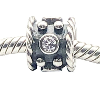 PANDORA Oxy Crown 925 ALE Sterling Silver Charm With Clear Cubic Zirconia 790221CZ - Retired