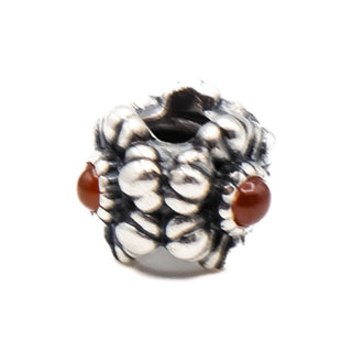 Pandora July Birthday Blooms Sterling Silver Charm With Carnelian Retired