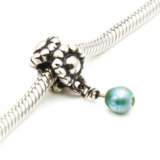 PANDORA VERY RARE Mint Condition "Holy Grail" Sterling Silver Turquoise Pearl Dangle Charm - Retired