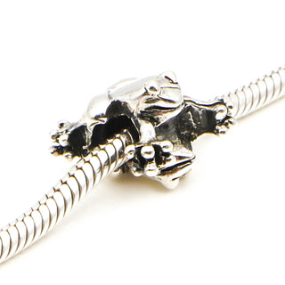 Sterling Silver Two Frogs Charm Marked 925 BG