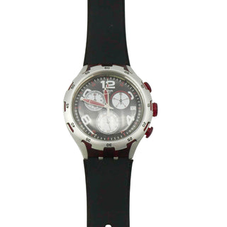Swatch RED WHEEL Irony XLITE Chrono Blue Dial Red Accents Watch (YYS4004)