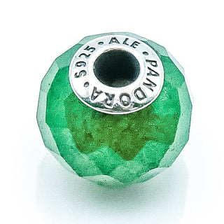 Pandora ESSENCE Prosperity Sterling Silver Charm With Faceted Green Aventurine