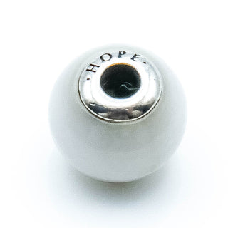 Pandora ESSENCE Hope Sterling Silver Charm With Smooth Milky Quartz