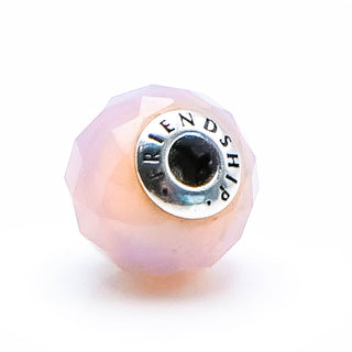 PANDORA ESSENCE Friendship Sterling Silver Charm With Pink Crystal