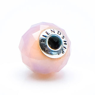PANDORA ESSENCE Friendship Sterling Silver Charm With Pink Crystal
