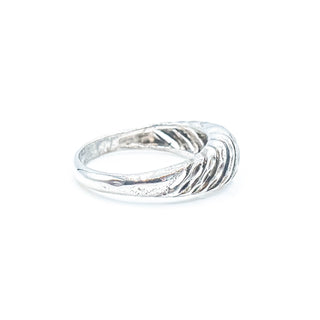 Etched Sterling Silver Ring Size 8