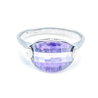 Sterling Silver Purple CZ Ring Size 9