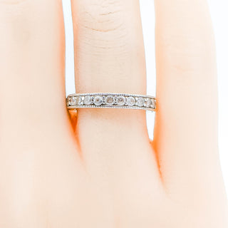 Cubic Zirconia Half Eternity Band Size 6.5 in Sterling Silver