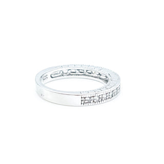 Cubic Zirconia Half Eternity Band Size 5 in Sterling Silver