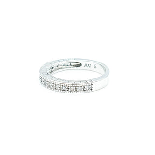 Cubic Zirconia Half Eternity Band Size 5 in Sterling Silver