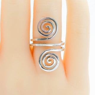Vintage Sterling Silver Freeform Swirl Ring Size 7