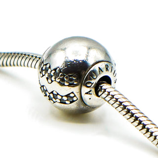 Pandora ESSENCE Aquarius Zodiac Sterling Silver Charm With Clear Zirconia