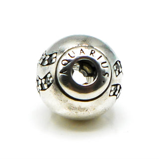Pandora ESSENCE Aquarius Zodiac Sterling Silver Charm With Clear Zirconia