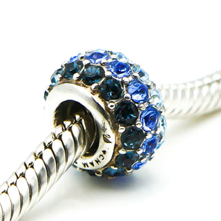 CHAMILIA Ombre Brilliance Sterling Silver Charm With Blue Swarovski Crystals