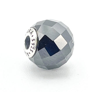 Pandora ESSENCE Strength Sterling Silver Charm With Faceted Black Spinel