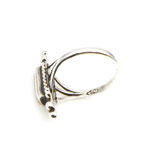 Vintage SILVER CLOUD Mother of Pearl Native American Sterling Silver Ring Size 7