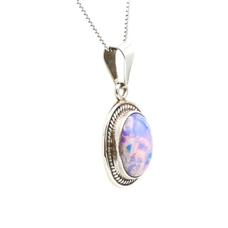 Sterling Silver Dichroic Glass Pendant Made in Mexico
