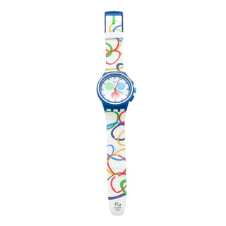 Authentic Swatch RIO ALL AROUND Chrono Plastic Olympics Watch SUSN100
