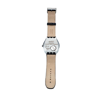 Swatch Irony Big Twirl Black Leather Watch YGS428C