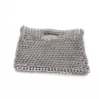 Handmade Silver Pop-Top Clutch Bag By Escama Studio