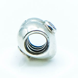 Pandora Heart Sterling Silver Charm With Pink Cubic Zirconia