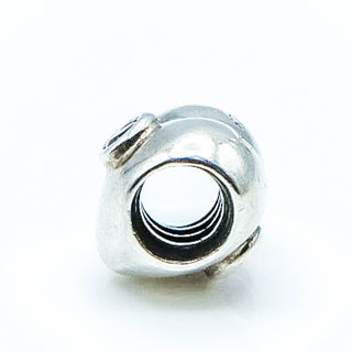 Pandora Heart Sterling Silver Charm With Pink Cubic Zirconia