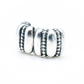 PANDORA Dots & Ridges Sterling Silver Clip Charm
