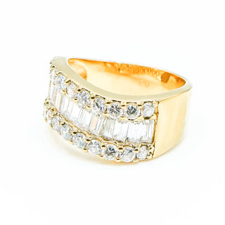Premier Designs CZ Eternity Ring Size 8.5 Yellow Gold Plated