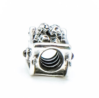 PANDORA Santa's Sleigh Sterling Silver Christmas Charm With Garnet