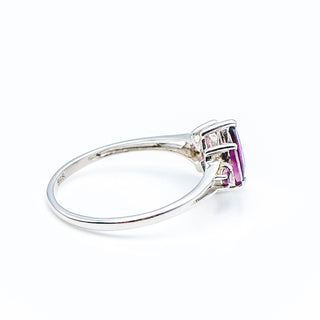 Sterling Silver Garnet Ring Size 7.75