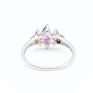 Sterling Silver Garnet Ring Size 7.75