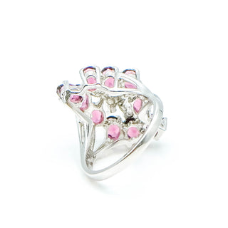 Amethyst Ring Size 8.75 in Rhodium Plating