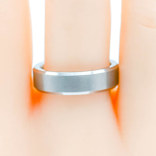 Tungsten Flat Polished Men's Wedding Band Ring Size 8.5